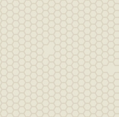 Honeycomb seamless pattern. Natural pale honey background with hexagon and empty cells. Editable line. Vector