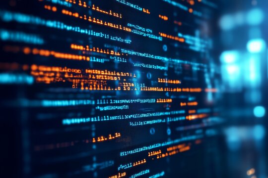 Programming code abstract technology background of software deve
