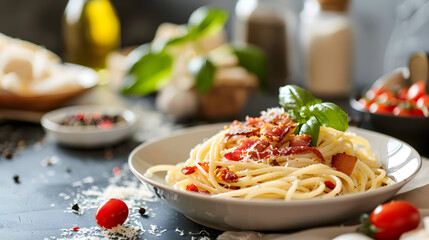 Spaghetti Carbonara With Crispy Pancetta 
