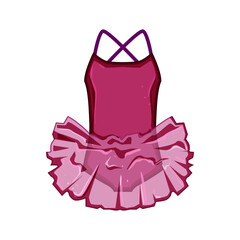 dance ballerina dress cartoon. costume elegance, grace stage, classical pointe dance ballerina dress sign. isolated symbol vector illustration © PikePicture