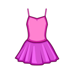 costume ballerina dress cartoon. elegance grace, stage classical, pointe chiffon costume ballerina dress sign. isolated symbol vector illustration © PikePicture