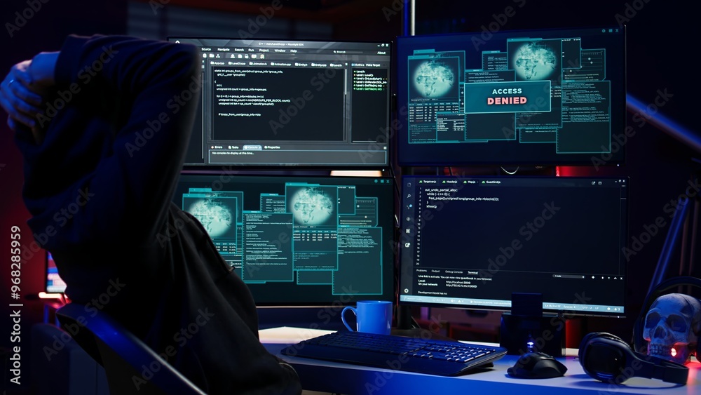 Poster hacker receiving access denied error message after being contracted by company in secret to do corpo