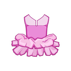 grace ballerina dress cartoon. stage classical, pointe chiffon, satin tulle grace ballerina dress sign. isolated symbol vector illustration