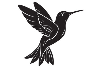 Obraz premium Hummingbird silhouette art vector illustration