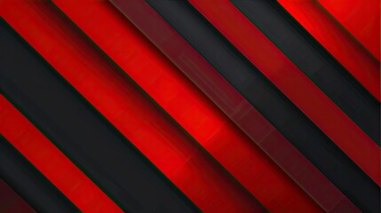 Fototapeta premium A striking abstract design featuring diagonal red and black stripes, creating a modern and dynamic visual effect.