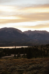Sunset in the Rocky mountains