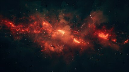 Fototapeta premium A stunning cosmic scene showcasing vibrant colors and swirling clouds of gas and dust in the depths of space.