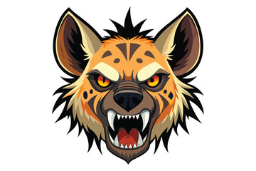 Obraz premium 2D flat vector art of a hyena head