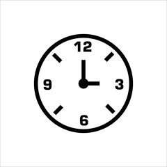 Clock icons. Time sign and symbol isolated on white background