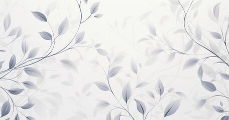 A subtle and elegant pattern featuring delicate leaves on a light background, ideal for wallpapers or design elements.