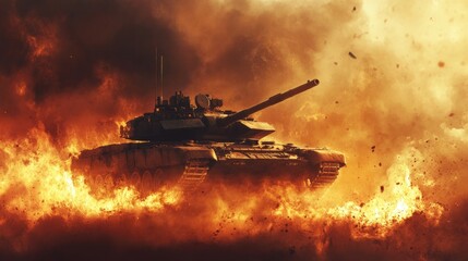 Inferno War Machine
A powerful tank emerges through a blazing inferno, showcasing both its resilience and dominance in harsh combat conditions. The fiery backdrop highlights the intensity of battle, s