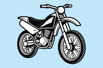 Fototapeta premium Silhouette art of a motorbike isolated on white background