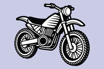 Fototapeta premium Silhouette art of a motorbike isolated on white background