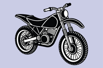 Fototapeta premium Silhouette art of a motorbike isolated on white background