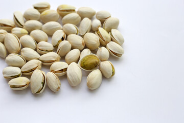 Roasted salted pistachios, delicious snack