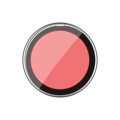 palette blush compact cartoon. shimmer matte, glow highlight, contour blend palette blush compact sign. isolated symbol vector illustration