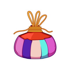 prosperity chinese lucky bag cartoon. happiness culture, red envelope, money symbol prosperity chinese lucky bag sign. isolated symbol vector illustration