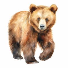 Cute Bear Watercolor Illustration - Hand-Painted Animal Art for Nature Lovers and Home Decor