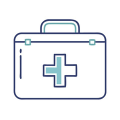 Obraz premium First Aid Kit Icon, Minimalist Healthcare Symbol on Transparent Background