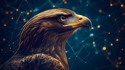 Eagle Illustration Rendered by Generative AI in Vector Format image