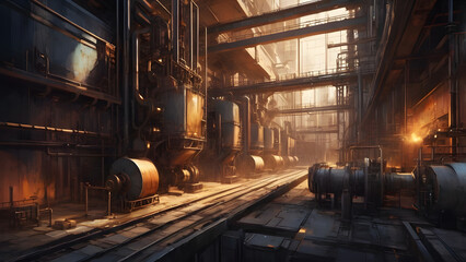 an abstract industrial background generative ai