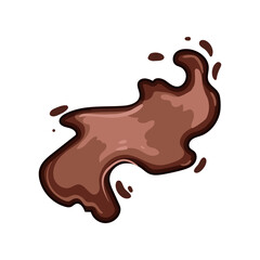 sweet chocolate splash cartoon. indulgence treat, gourmet rich, creamy decadent sweet chocolate splash sign. isolated symbol vector illustration