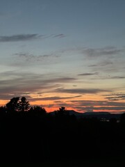 sunset in the mountains