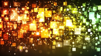 Obraz premium A mesmerizing 3D glow background featuring vibrant, luminous colors and dynamic light effects. The design creates a captivating and immersive visual experience with its glowing elements and depth,