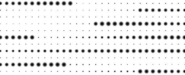 Dot pattern seamless background. Polka dot pattern template Monochrome dotted texture modern seamless. vector