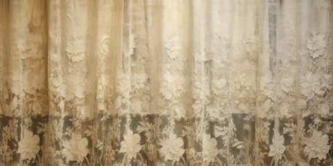 Delicate lace curtains