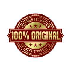Fototapeta premium 100% Satisfaction Guaranteed. 100% Satisfaction Label Vector Isolated in Flat Style. Best 100% Satisfaction Guaranteed Label Vector for product packaging. Elegant 100% Satisfaction Label Vector. 