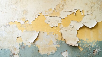 Obraz premium A wall with blistering paint, a clear sign of ongoing water damage from a hidden leak. --ar 16:9 --v 6.1 Job ID: 86b6e891-b6e5-4b74-992a-447707c46045