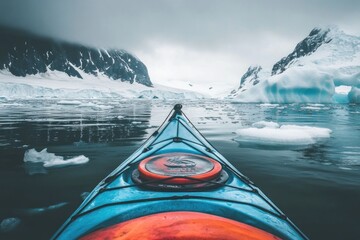 Kayaking in the Antarctic