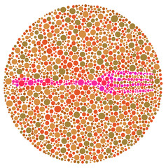 fork for color blindness test for kids pink. color blindness test for kids with fork picture
