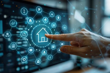 Smart Home Technology Network Concept