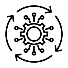 automation Line Icon