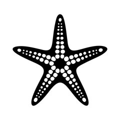 Starfish Silhouette Icon - Transparent Background Clipart