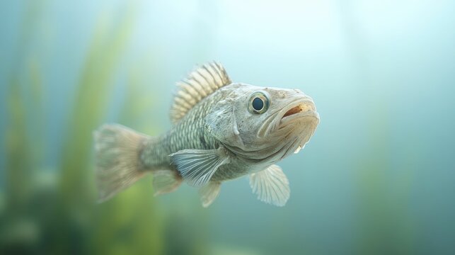 Osteolepis, the Lobed Fish, Gliding Through a Pristine Ancient Aquatic Habitat