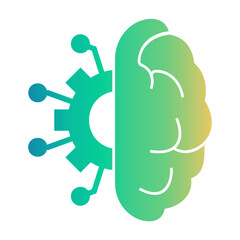 artificial brain Gradient icon