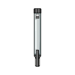 dosage insulin pen cartoon. convenient therapy, glucose control, management medication dosage insulin pen sign. isolated symbol vector illustration