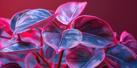 Obraz premium Renowned worldwide the Philodendron Pink Princess is a unique variegated plant