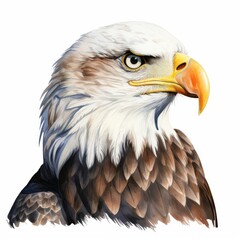 Stunning Bald Eagle Illustration for Wildlife and Nature Lovers, Detailed Animal Portrait