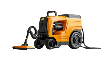 Industrial Cleaning Machine with Yellow and Black Design