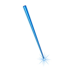 photons laser beam cartoon. coherence intensity, focus precision, amplification emission photons laser beam sign. isolated symbol vector illustration