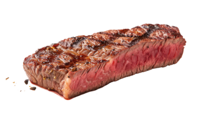 Beef meat steak on transparent background