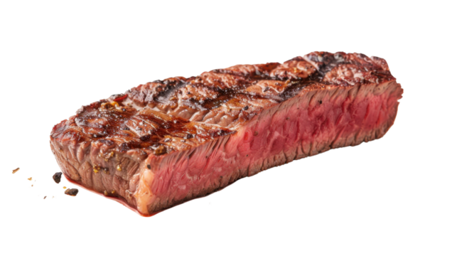 Beef meat steak on transparent background