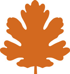 Obraz premium Silhouette oak leaves. Autumn oak leaf in vector style