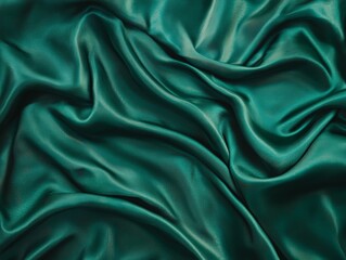 Obraz premium Abstract Green Satin Fabric Texture.