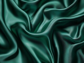 Obraz premium Abstract Emerald Green Silk Fabric Texture.