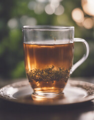 Tasse mit Blütentee